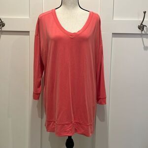Chico's Coral colored LS Tunic Top